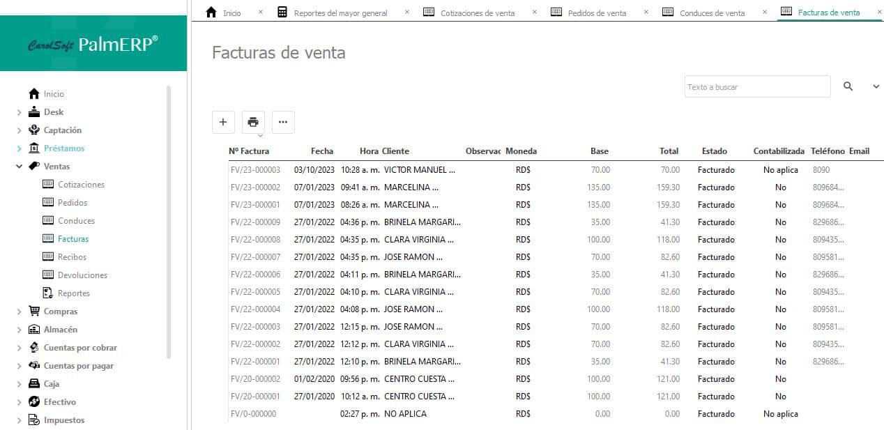 PalmERP-Facturacion-Reporte Reporte-Facturacion
